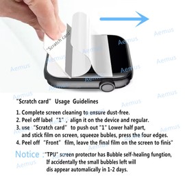 Aemus Compatible for Nerunsa P66D 1.85" Smart Watch Screen Protector (6 Pack) Compatible for Poounur P66E Smartwatch Flexible Full Coverage Clear TPU Film