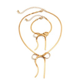Bkepdy 2 Piece Jewellery Set Women's Necklaces Women's Necklace Women's Stud Earrings with Pendant Wedding Anniversary Gifts for Women and Girls, Alloy Steel