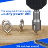 SPEEDWOX 2PCS Power Wing Nut Driver Set 1/4 Inch Hex