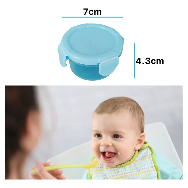 Luxury 4 Mini Contenedores Recipiente Comida Colación Snack Toper