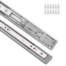 Molvyan 5 Pairs 22 Inch Soft Close Drawer Slides Heavy Duty Side Bottom Mount Rails, Ball Bearing Full Extension Dresser Kitchen Cabinet Drawer Slide, 100 Lbs Load Capacity