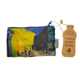 Fridolin Bag: Van Gogh, Café de Nuit - "I was a bottle" recycled, bag in bag, W/H: approx. 45.5 × 68.5 cm (open); W/H: approx. 15.5 × 9.5 cm (closed in small bag), Colourful