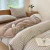 NSNLGSGC Double Duvet Cover Set, Plaid Duvet Cover Double Bed