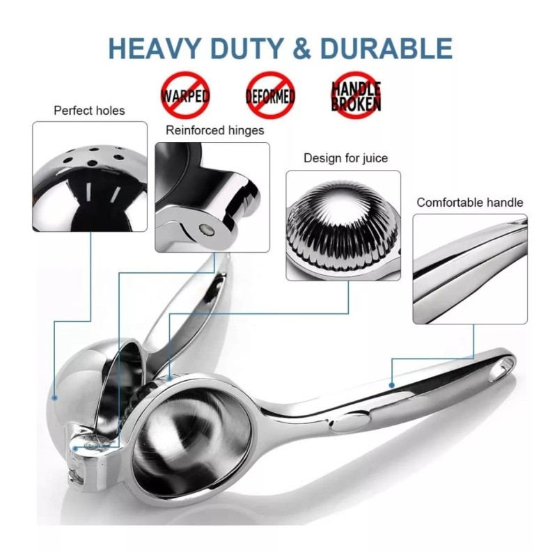 Clicmania Exprimidor Limones Limas Manual Acero Inoxidable Restautante