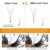 Ready-to-Use Fan Eyelash Extension 3D-0.07C-10-14MIX Eyelash Fans, Soft Eyelashes, 3D