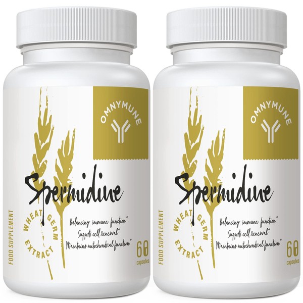 Omnymune Spermidine Wheat Germ Extract Capsules - Spermidine Supplement 1300