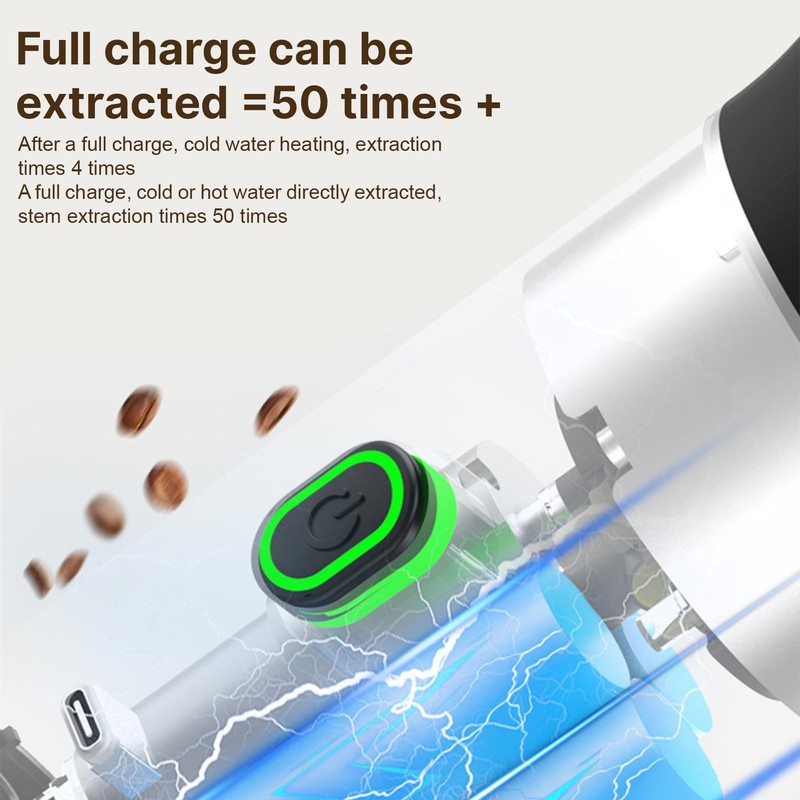 Irishom Portable Coffee Machine, 3 in 1 Cordless Electric Coffee