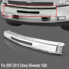 Unbranded Chrome Steel Front Bumper Impact Face Bar For 07-13 Chevy Silverado 1500 New