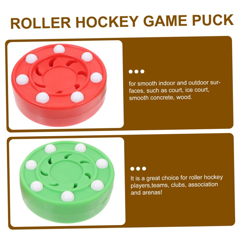 ibasenice 2Pcs Roller Hockey Pucks for Street Hockey Professional Grade