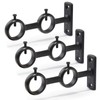 Goowin Curtain Rod Bracket, 3pcs Adjustable Curtain Rod Holder, Double