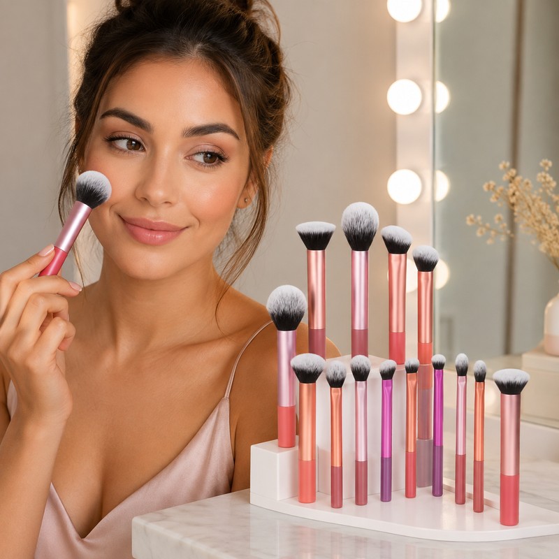 12pcs Makeup Brush Set for Face & Eyes - Soft