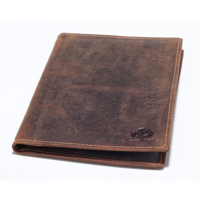 Green Burry Vintage ID Leather Wallet 11.5 cm Brown -