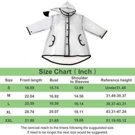 Kids Raincoat EVA Rain Poncho,Portable Hooded Poncho Jacket Rain Coat for Boys Girls Children (M,Reference height: 31.49-39.37 In)