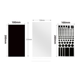 LORJE Dimming Stickers, 3 Stickers LED Light Blackout Sticker, LED Light Blocking Stickers,for Fans, air conditioners, routers, Dimming Sheets(White-1,Black-2)