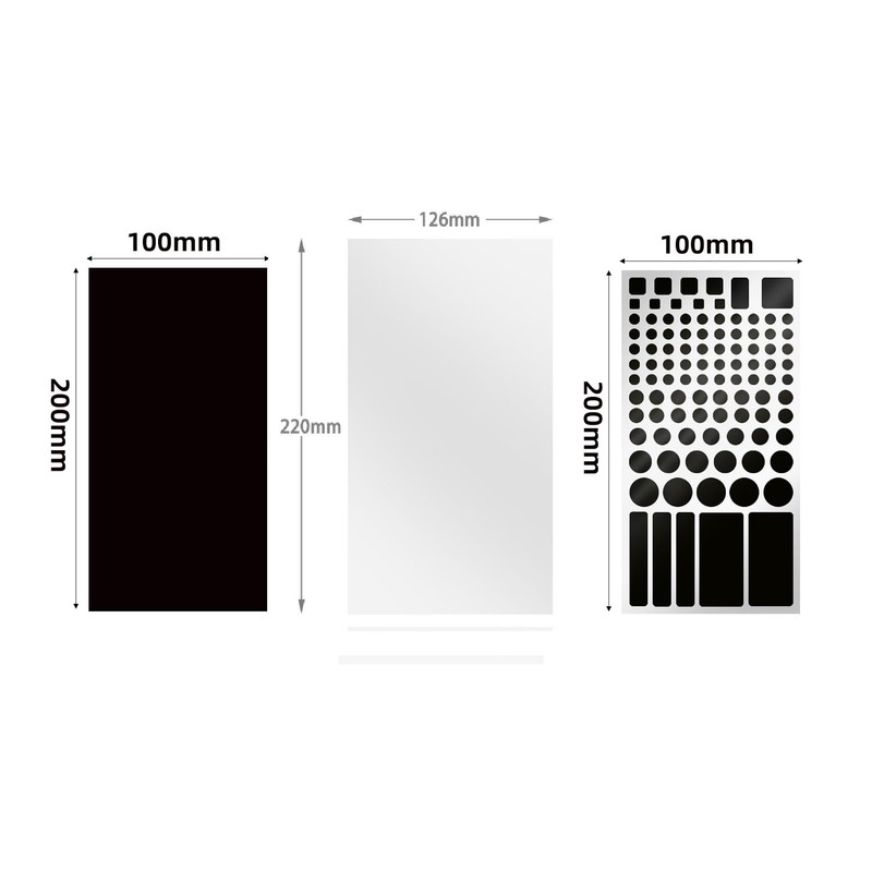 LORJE Dimming Stickers, 3 Stickers LED Light Blackout Sticker, LED