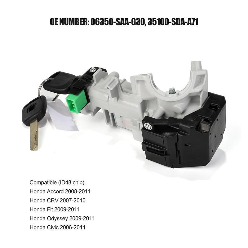 Ignition Switch Assembly & Left/Right Door Compatible with Honda Civic