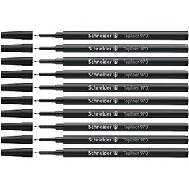 Schneider Topliner 970 Fineliner-Mine (passend für Topliner 911, 0,4 mm) 10er Packung schwarz