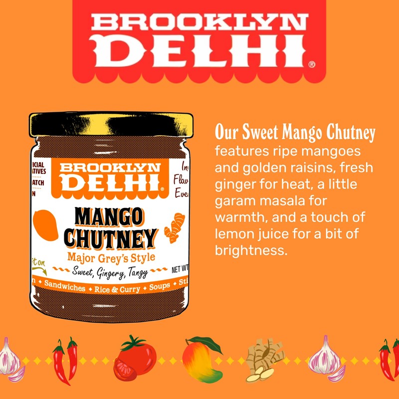 Brooklyn Delhi Mango Chutney - 9 Ounces - Made with