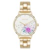 Nine West Women's Crystal Accented Floral Dial Bracelet Watch