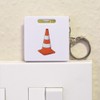 Azeeda 'Traffic Cone' Keyring Tape Measure/Spirit Level Tool (KM00031177)