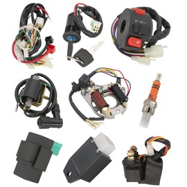 Complete Wiring Harness Kit ATV Wire Harness for Taotao Chinese 4 Wheeler 50cc 70cc 110cc 125cc Pit Quad Dirt Bike Parts with Electrics Stator Coil CDI Solenoid Relay by BOOTOP PIN