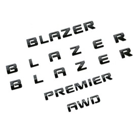 5Pcs New 2019-2022 Premier AWD Emblem 3D Badge Letter Nameplate Bundle Package 84188531 Replacement for Blazer (Glossy Black)