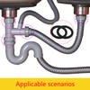 Qrity Pack of 6 O-Ring Sealing Rubber, Kitchen Sink Snap