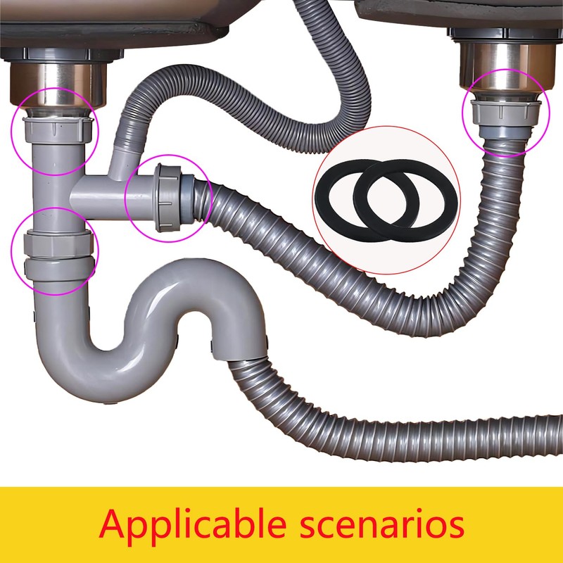 Qrity Pack of 6 O-Ring Sealing Rubber, Kitchen Sink Snap