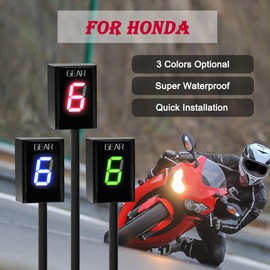 Motorcycle Gear Indicator For Honda Hornet CBR600F F3 F4 F4i RR CB600F CBF500 VFR800 Fi 900RR 919RR 929RR 954RR SHADOW 750 Gear Display 1-6 file(Red)