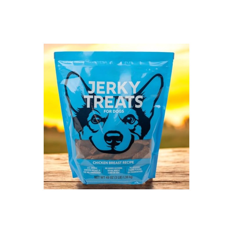 Jerky Treats for Dogs, Chicken Breast Recipe, 48 oz