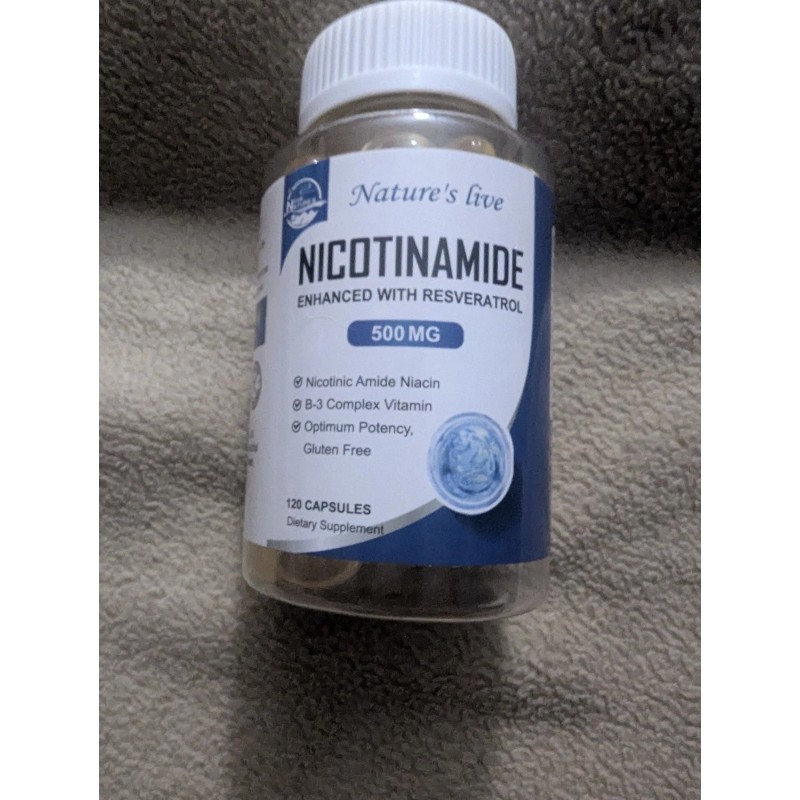 Nicotinamide Resveratrol 500MG, Anti-aging NAD Supplement 120 Capsules