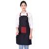 Switchon Waterproof Black Polyester Kitchen Apron Free Size with Front