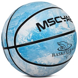 Basketball Size 5, Basketball for Children, Mini Basketball Size 3, Indooor Outdoor Basketball Blue White 3