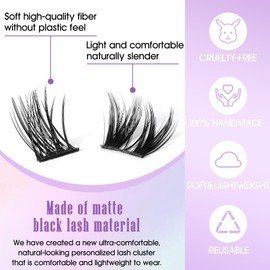 Cluster Lashes - Fluffy Individual Eyelashes Kit with 126Pcs Lash Clusters 10-14mm Mix DIY Eyelash Extensions