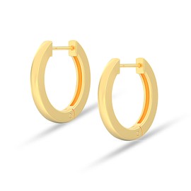 Chunky Hoop Earrings for Women 14k Gold Plated 925 Sterling Silver Huggie Hoops Earrings Small Thick Gold Silver Hoop Earrings Jewelry