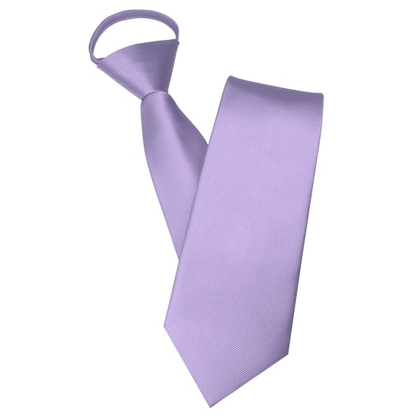 JEMYGINS 3.15" Lavender Pre-tied Tie Adjustable Zipper Necktie for Business
