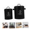 Ciieeo 2pcs Vegetable Storage Tins Lightblocking Onion and Potato Canisters