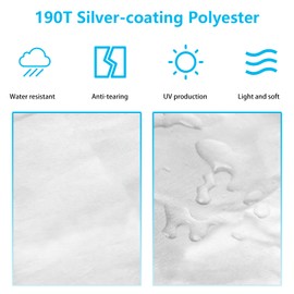 Ikaif Universal Car Cover 190T Full Waterproof Breathable Scratch Rain Snow Heat Resistant with Mirror Pocket & Reflective Strips (for Sedan 157 to 169 inch)