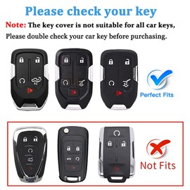MILD EAST For GMC Key fob Cover for 2023-2019 Chevy Silverado GMC Sierra 1500 2500HD 3500HD 5 buttons TPU Key Fob Case Shell