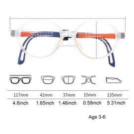 QYAJS Eyeglasses Frame Children Optical Glasses TR90 Flexible Bendable One-piece Safe Eyewear Girls Boy
