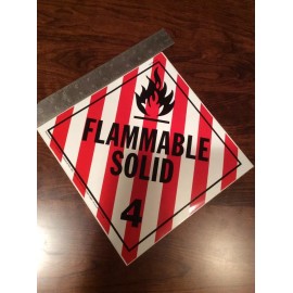 J.J Inc (1)  Flammable Solid 4 Vinyl Sticker-10-3/4