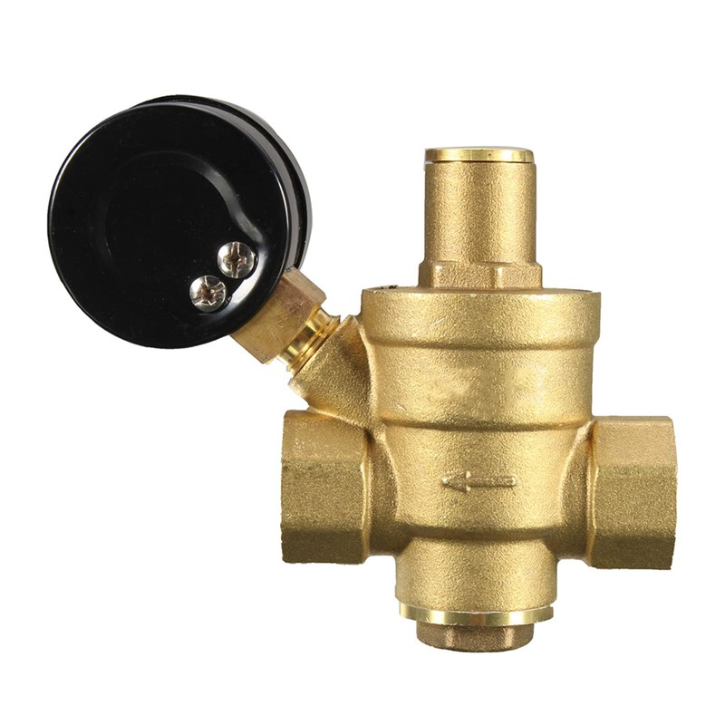 Brass Pressure Regulator Pressure Regulator + Pressure Gauge, Adjustable Pressure