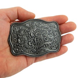 Unbranded Western Cowgirl Women's Floral Belt Buckle Antique Silver Fits 1.5 inch Belts