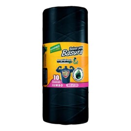 Bolsa Negra Para Basura En Rollo Jumbo 90x120cm 10 Piezas                                                                                             