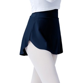 Daydance - Falda de ballet elástica para niñas y mujeres, marino, Small