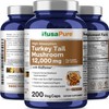 NusaPure Turkey Tail Mushroom Capsules, 10:1 Extract, 1200 mg Equivalent