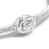 Signature Logo Pave Hinged Bangle Bracelet - Silver