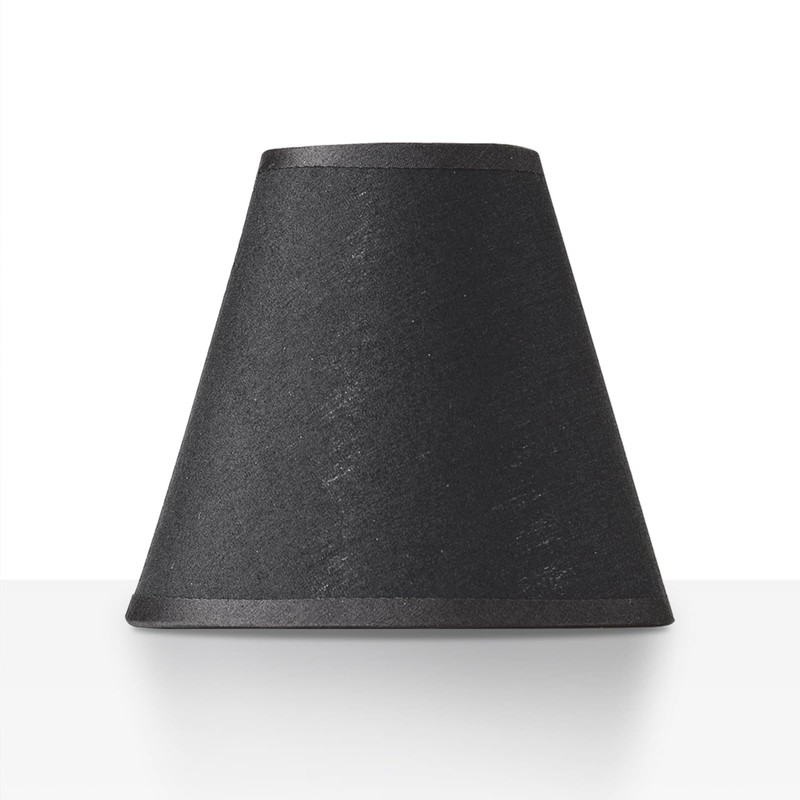 Black Chandelier Shade with Gold Lining Hardback, 3" Top x