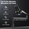 BASN Low Profile Mic Arm, Microphone Boom Arm Stand with