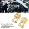 2Pcs Brass Battery Terminal Connector Car Top Post Clamp Set